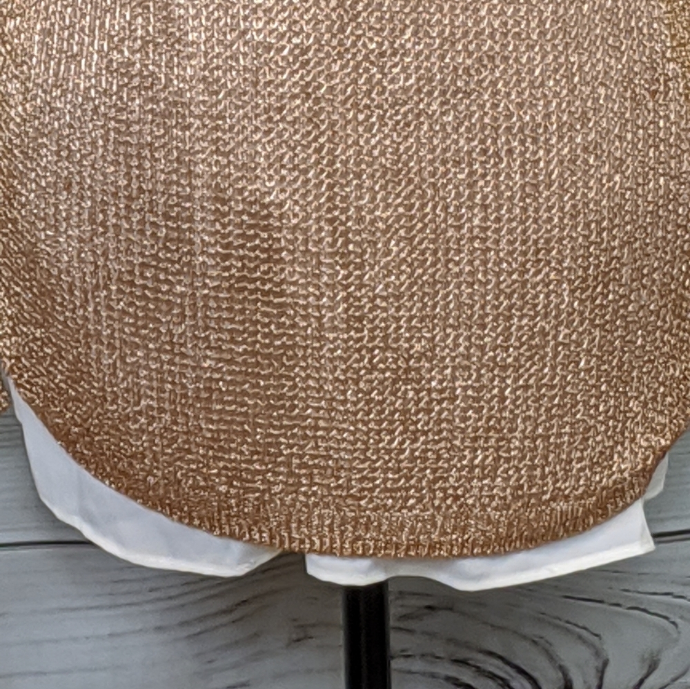 CHICO'S Copper Mesh over Polyester Shell Sz 2... - Picture 7 of 16
